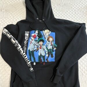 Black Anime Graphic Hoodie
